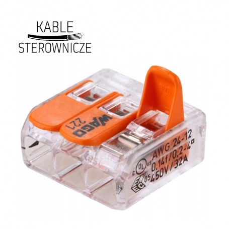 Szybkozłączka przelotowa 2x0,2-4mm2 Inline 221-2411 WAGO