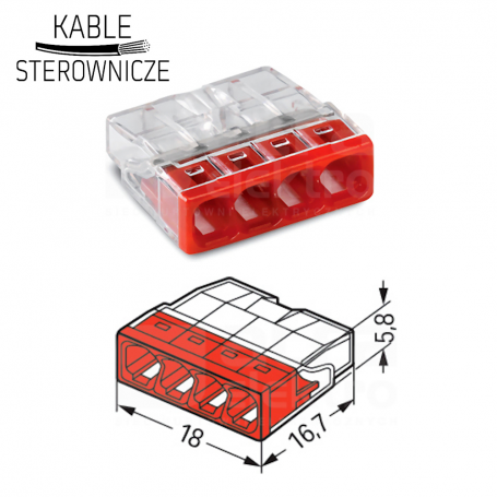 Szybkozłączka przelotowa 2x0,2-4mm2 Inline 221-2411 WAGO