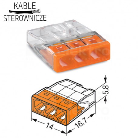 Szybkozłączka przelotowa 2x0,2-4mm2 Inline 221-2411 WAGO