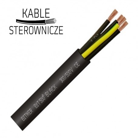Przewód BIT 500 3x1,5 BLACK ziemny sterowniczy BITNER