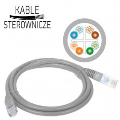 Patch cord U/UTP kat.6 2xRJ45 PVC 1.0m szary ALANTEC