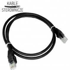 Patch cord U/UTP kat.6 2xRJ45 PVC 1.0m czarny ALANTEC